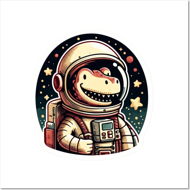 Space Dinosaur Meme Wall Art by dinokate